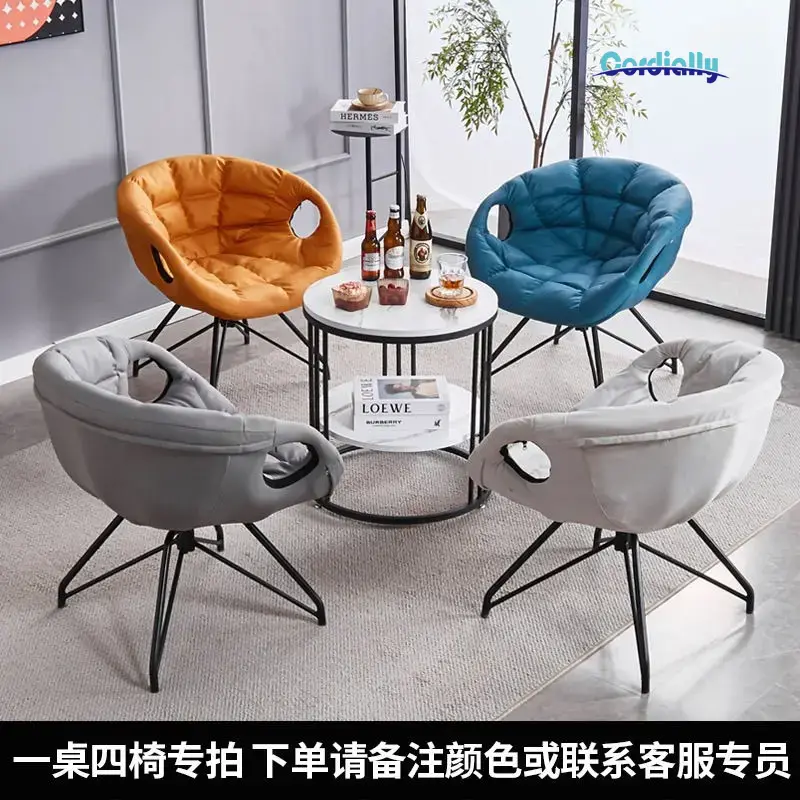 Outdoor Furniture Metal Chairs - Noordse 360 ° draaistoel, lage stoel,