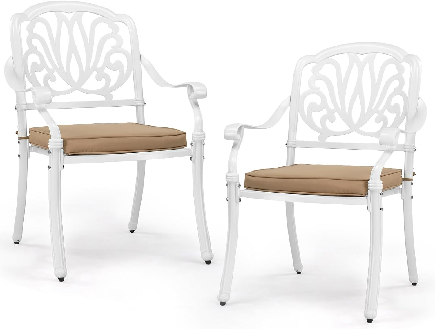 Outdoor Furniture Metal Chairs - Tuinstoelenset van gegoten aluminium, stapelbare buitenstoelen