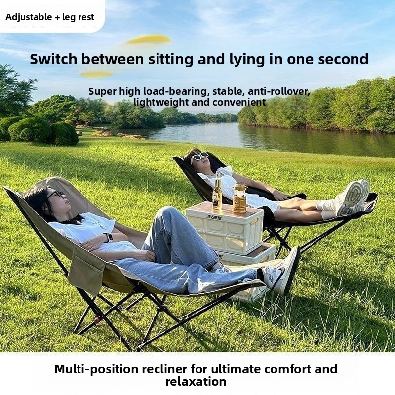 Outdoor Furniture Used - Maanstoel met vier verstelbare beensteunen, campingklapstoel,