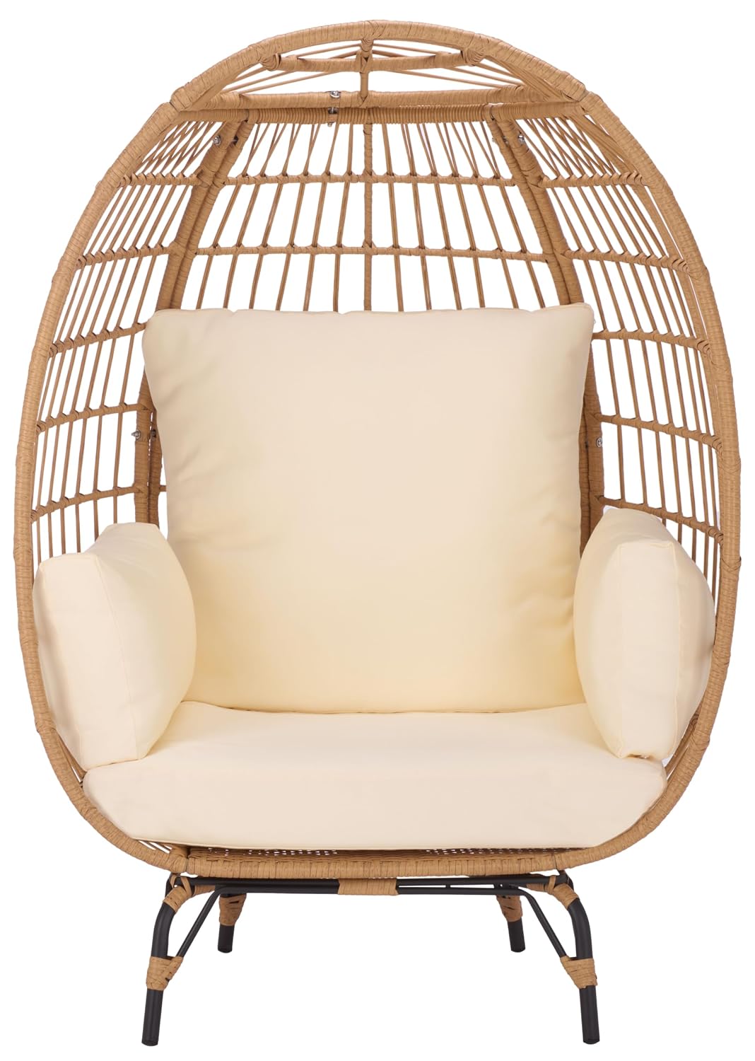 Outdoor Furniture Egg Chair - Oversized Egg Lounge Chair, natuurlijke rotanlook