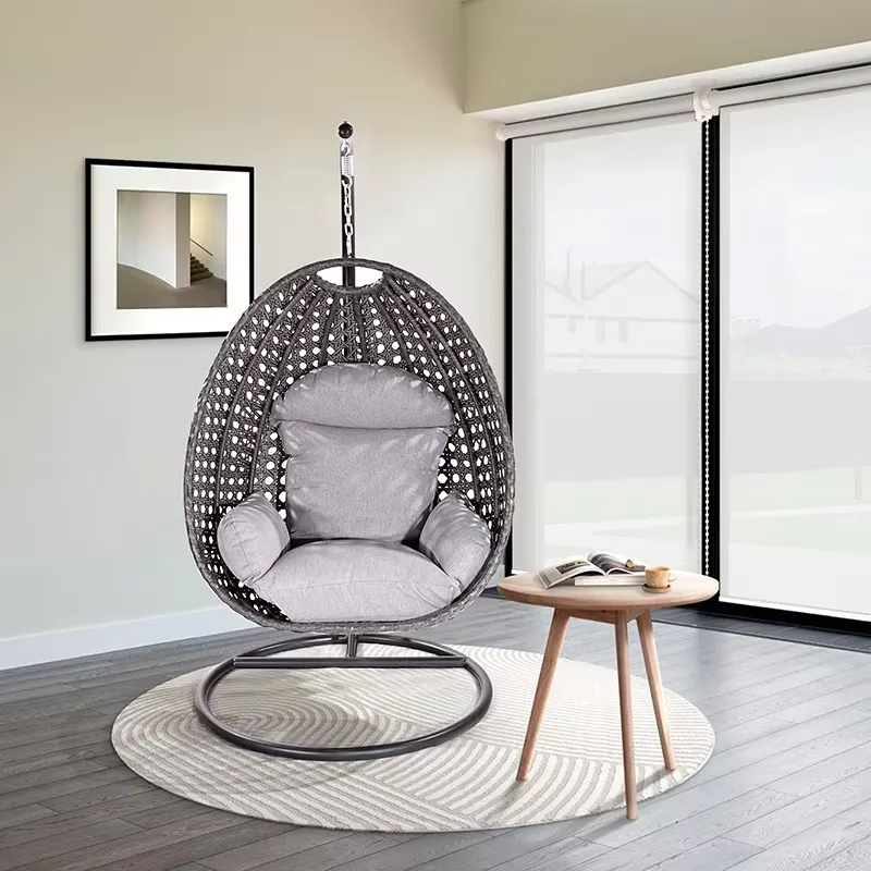 Outdoor Furniture Egg Chair - Luxe moderne hangstoel van wicker en