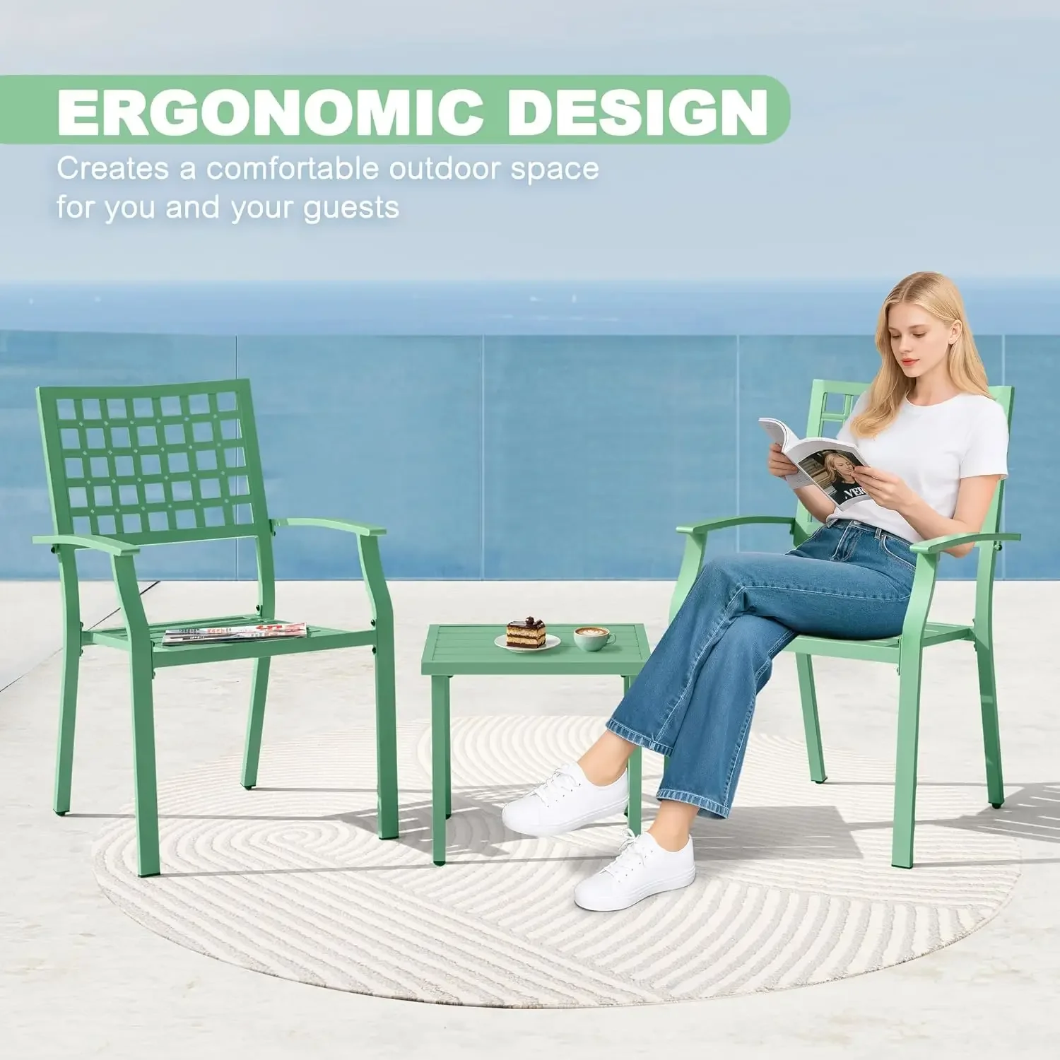 3-delige outdoor bistroset, we - Outdoor Furniture Metal Chairs recensie en prijs