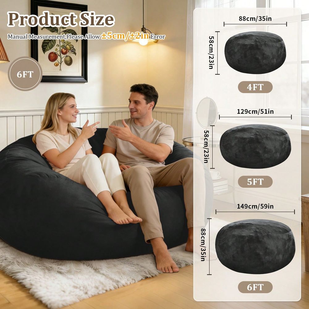 Zitzak Grijs, 4FT 5FT 6FT Suèd - Outdoor Furniture Grey recensie en prijs