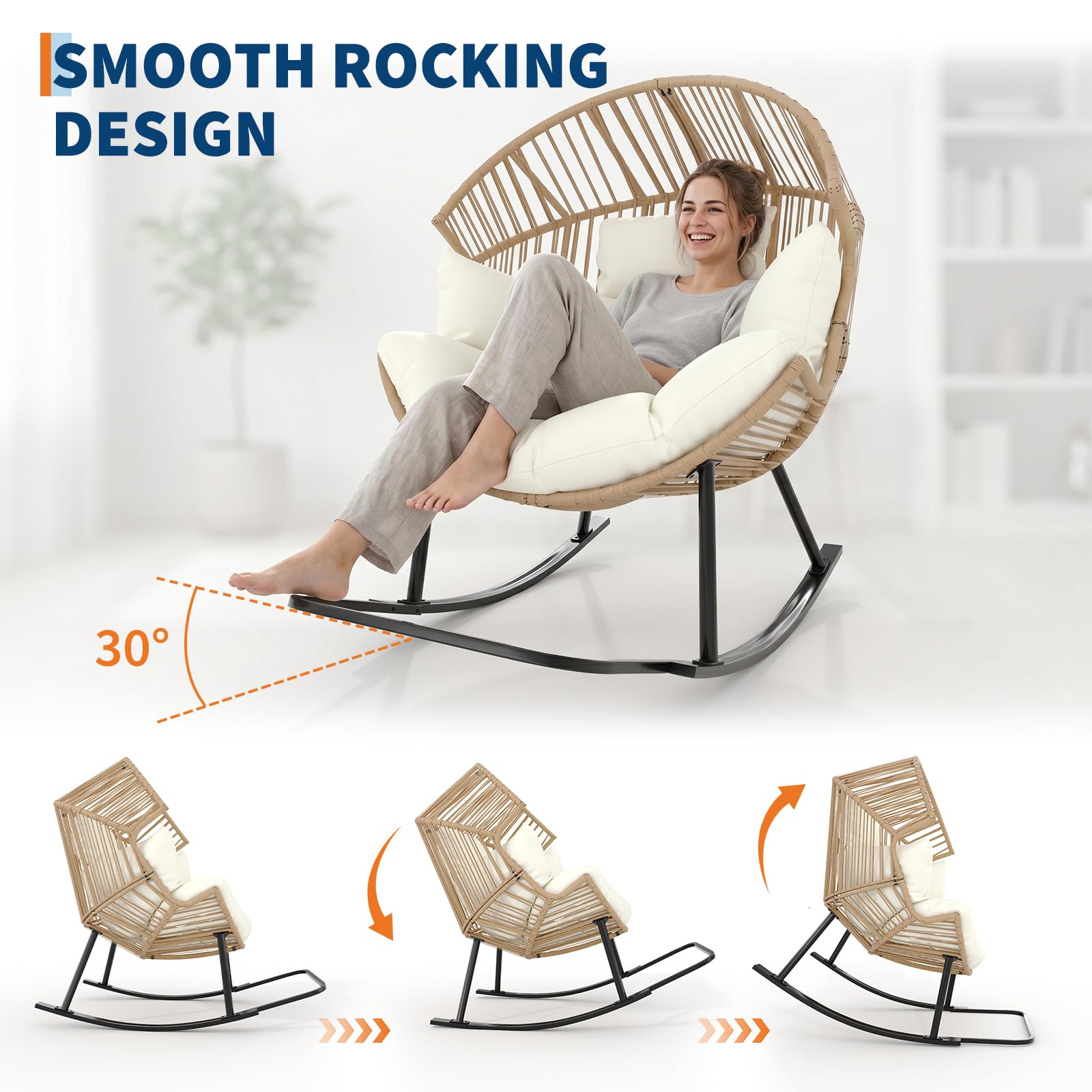 Oversized ergonomische wiegsto - Outdoor Furniture Egg Chair recensie en prijs