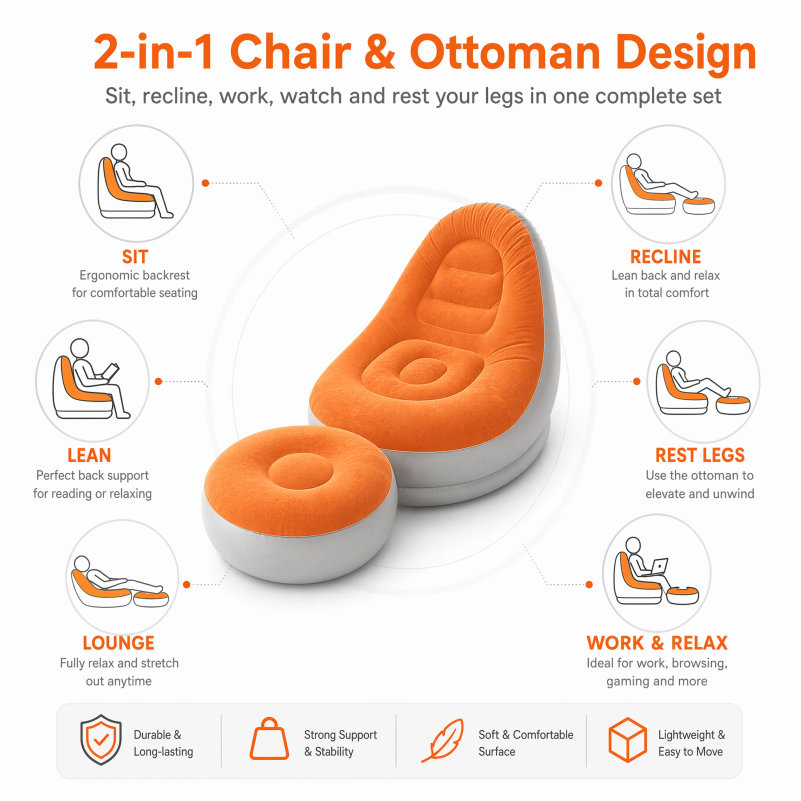 Opblaasbare Lazy Sofa Set met  - Outdoor Furniture Europe recensie en prijs