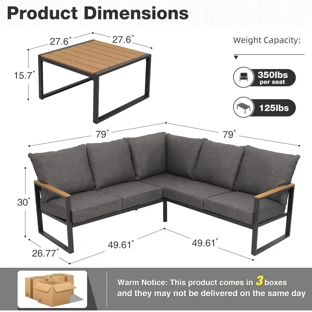 6-delige outdoor hoekbankset m - Outdoor Furniture Grey recensie en prijs