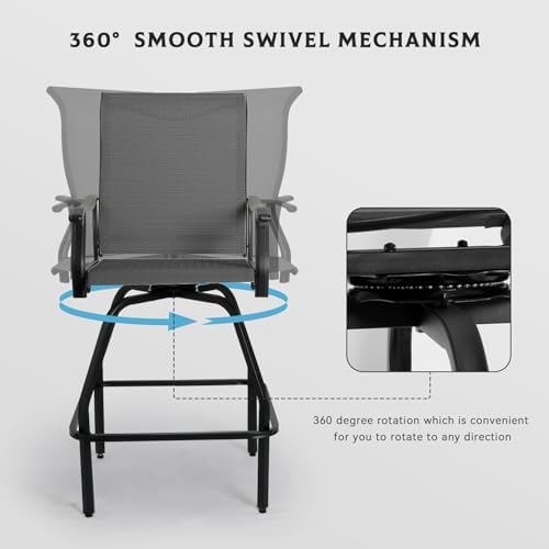 Patio Bar Set 2-delig Draaibar - Outdoor Furniture Grey recensie en prijs