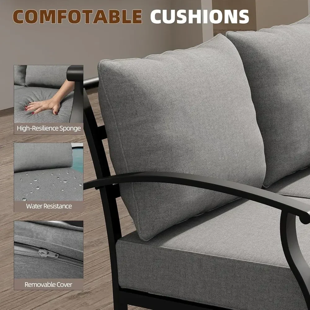 Grijze metalen tuinset voor bu - Outdoor Furniture Metal Chairs recensie en prijs
