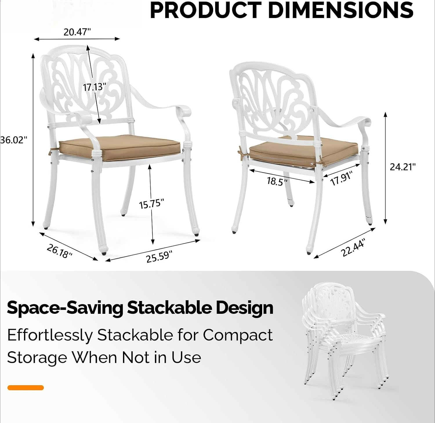 Tuinstoelenset van gegoten alu - Outdoor Furniture Metal Chairs recensie en prijs