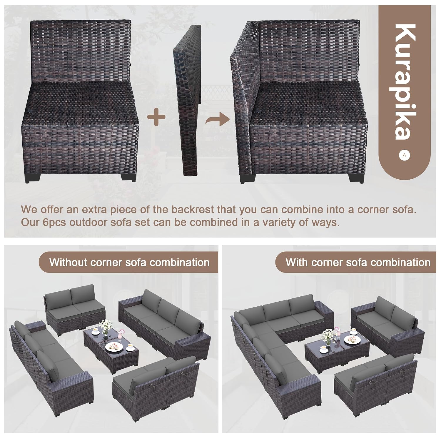 Rotan Wicker Tuinmeubelset met - Outdoor Furniture Grey recensie en prijs