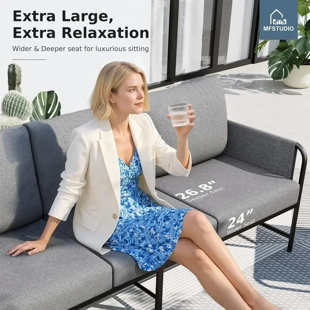 Tuinmeubelset voor 5 personen, - Outdoor Furniture Grey recensie en prijs