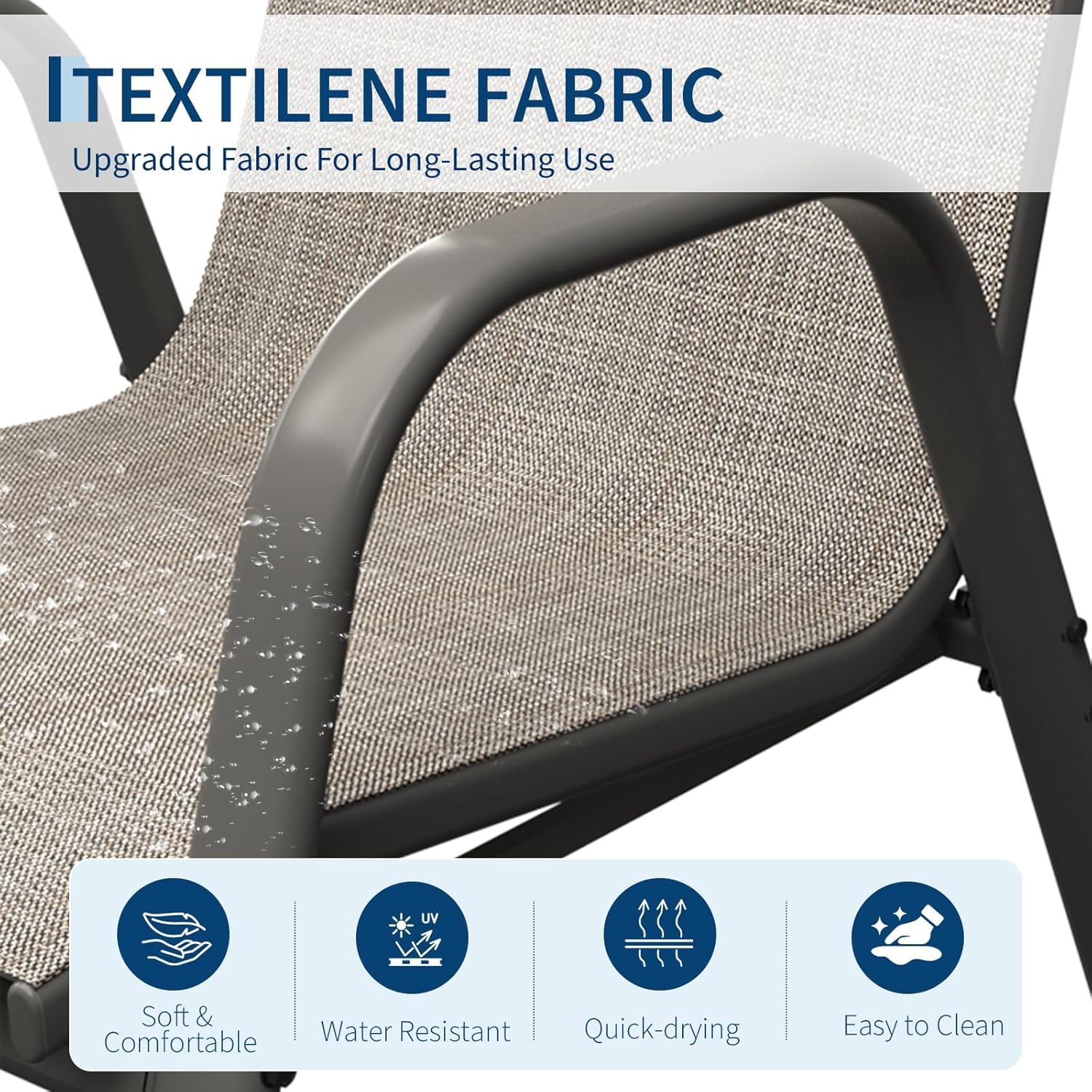 Tuinstoelenset van 4, stapelba - Outdoor Furniture Metal Chairs recensie en prijs