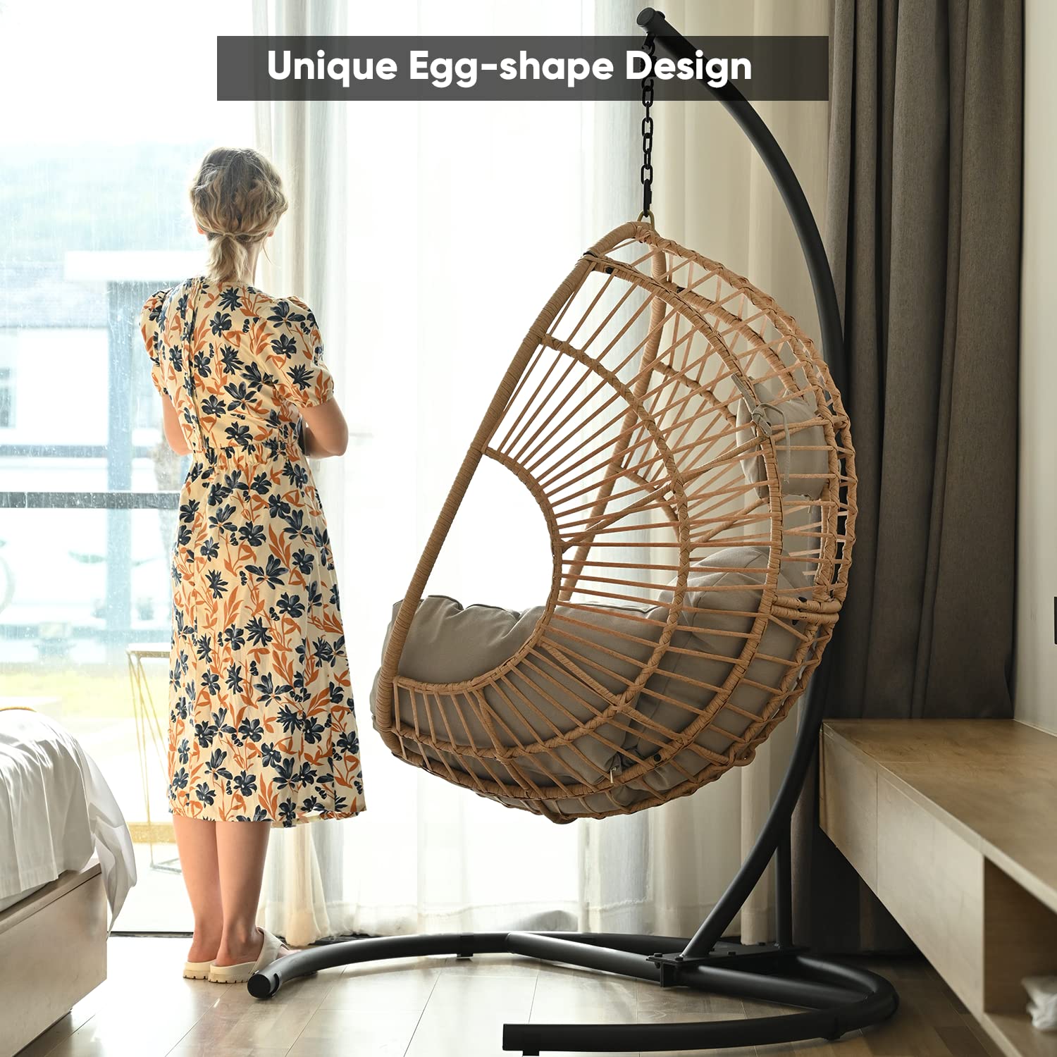 Hangende eierstoel met standaa - Outdoor Furniture Egg Chair recensie en prijs