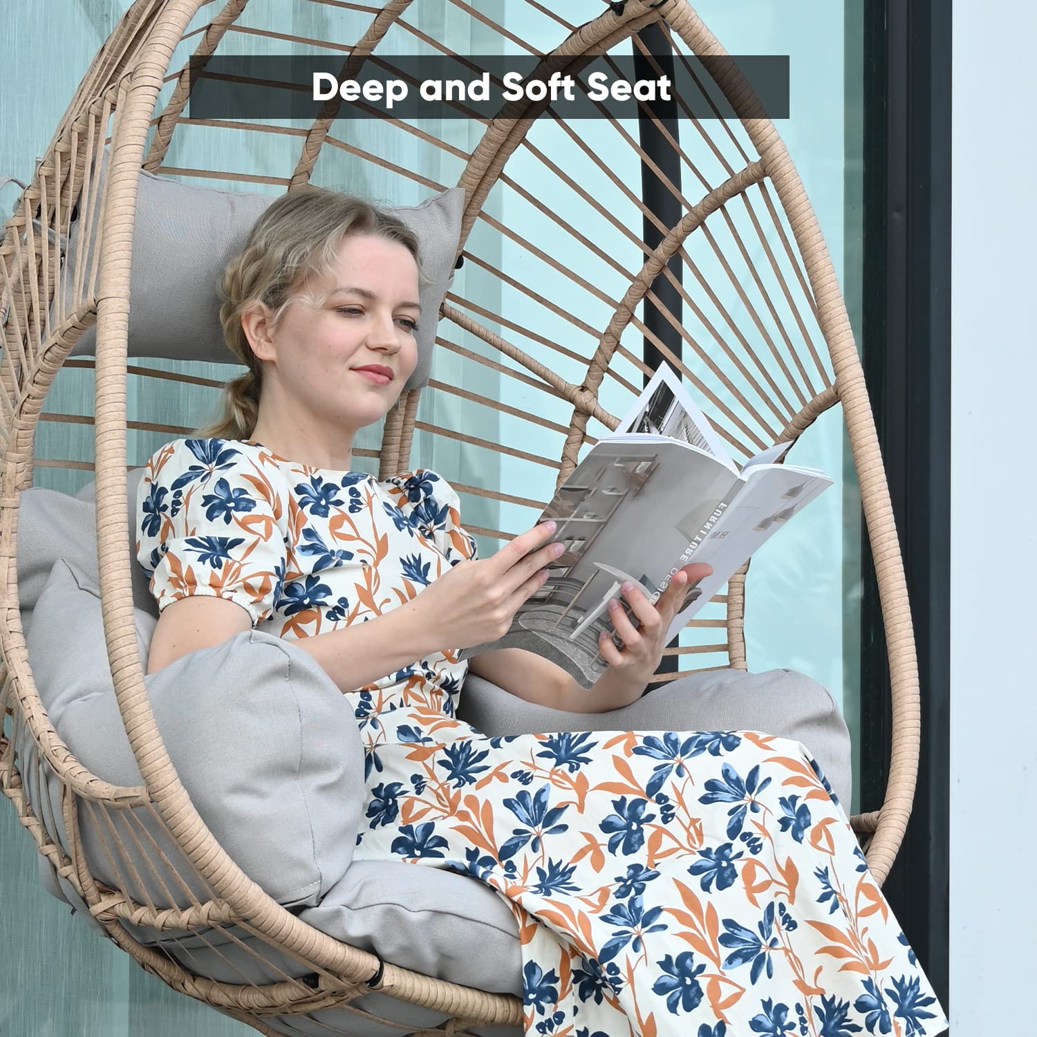 Hangende eierstoel met standaa - Outdoor Furniture Egg Chair recensie en prijs