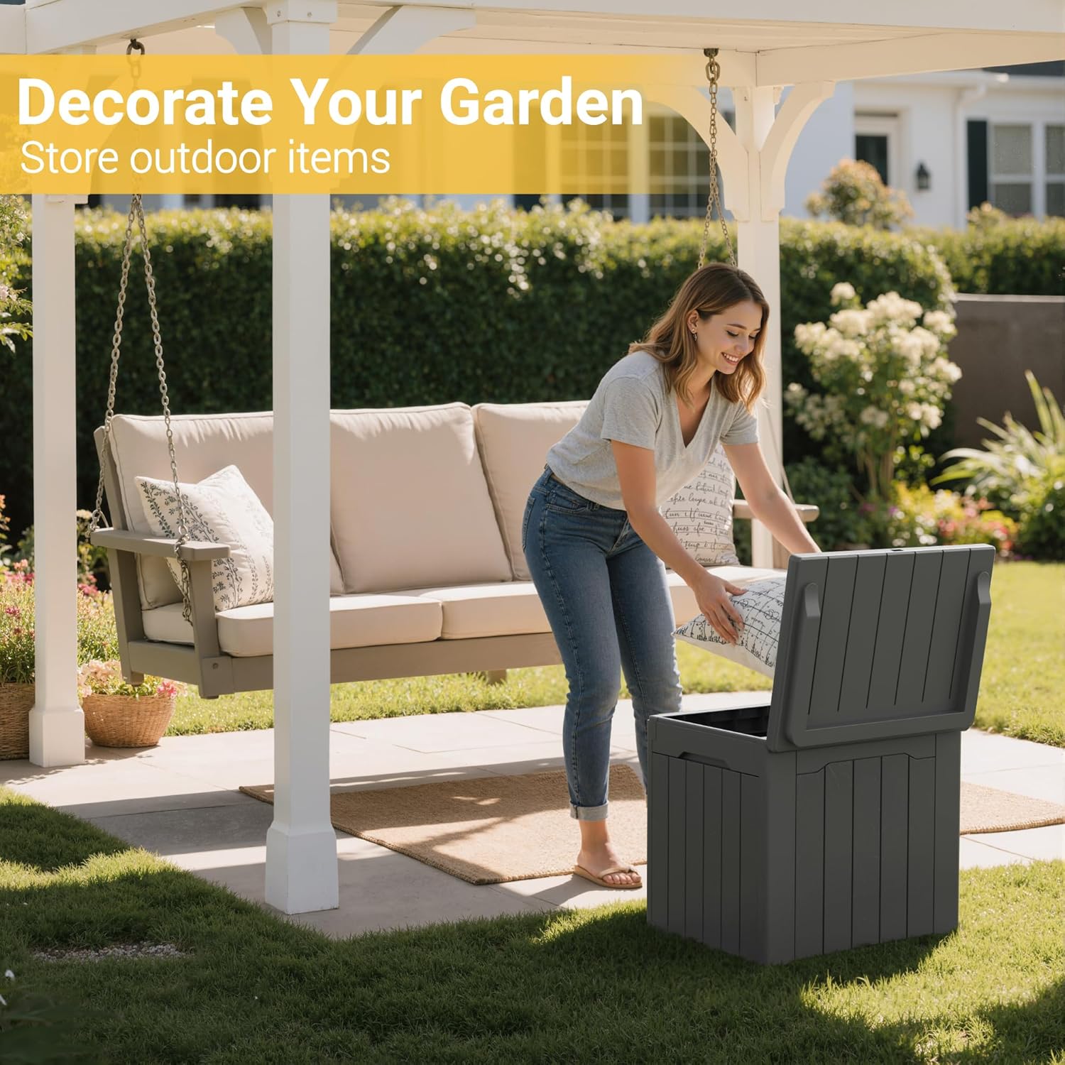 31 Gallon Buitenberging met de - Outdoor Furniture Grey recensie en prijs