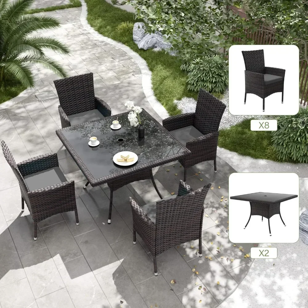Terrasmeubelset, inclusief 8 s - Outdoor Furniture Grey recensie en prijs