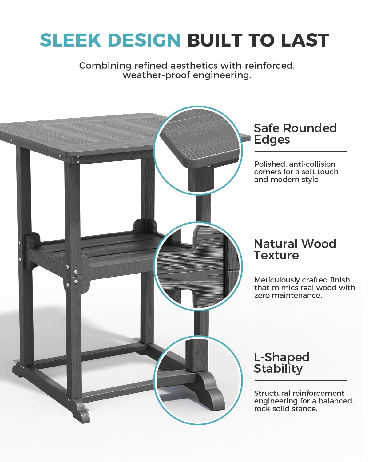 Buitenbartafelset met opbergru - Outdoor Furniture Grey recensie en prijs