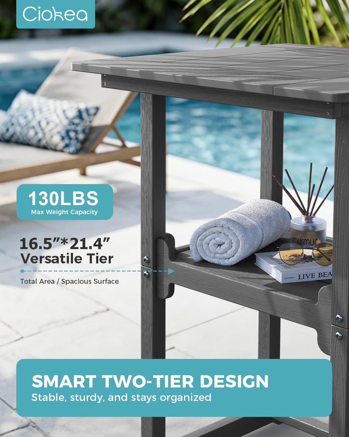 Buitenbartafelset met opbergru - Outdoor Furniture Grey recensie en prijs