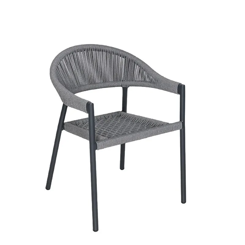 Rieten eetkamerstoel met armle - Outdoor Furniture Metal Chairs recensie en prijs